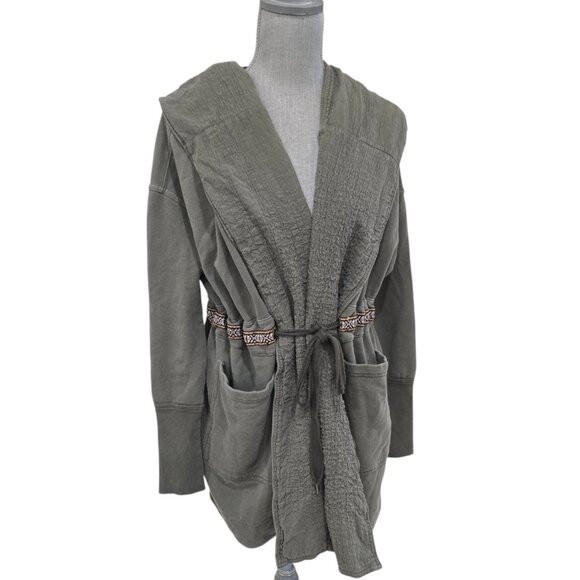Free People Studio City Olive Hooded Oversized Jacket Small - Picture 6 of 7